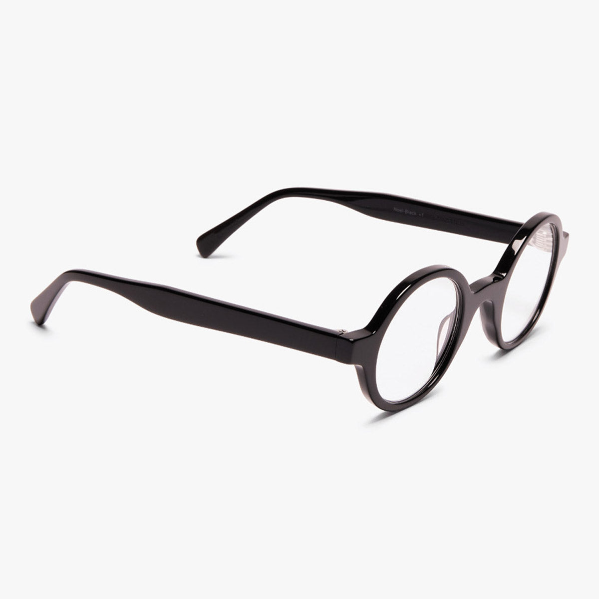 Luxreaders stylish Men's Tórshavn Black Reading glasses. Made from Bio-acetate in a Round shape.