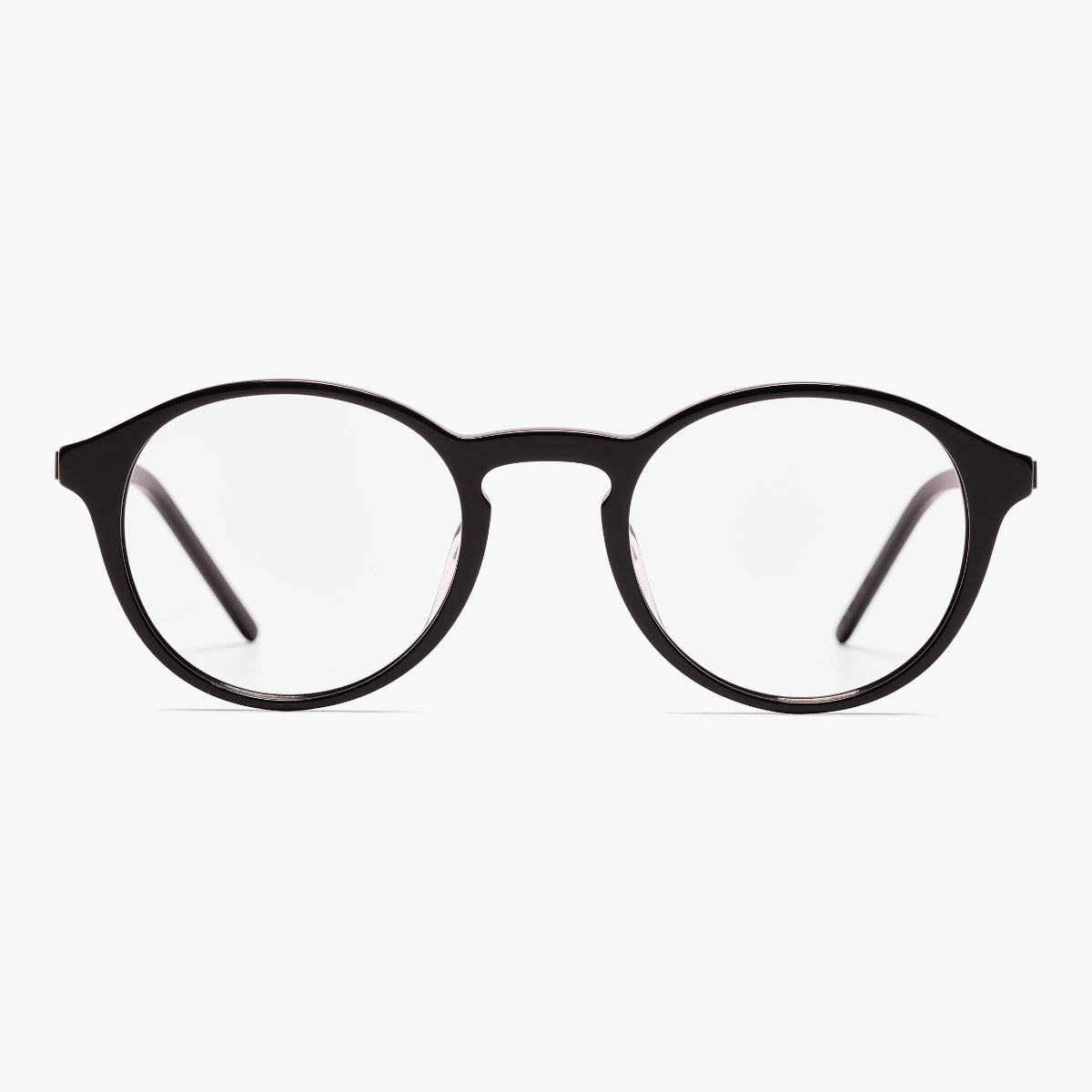 Luxreaders stylish Men's Ærø Black Reading glasses. Made from Titanium in a Round shape.