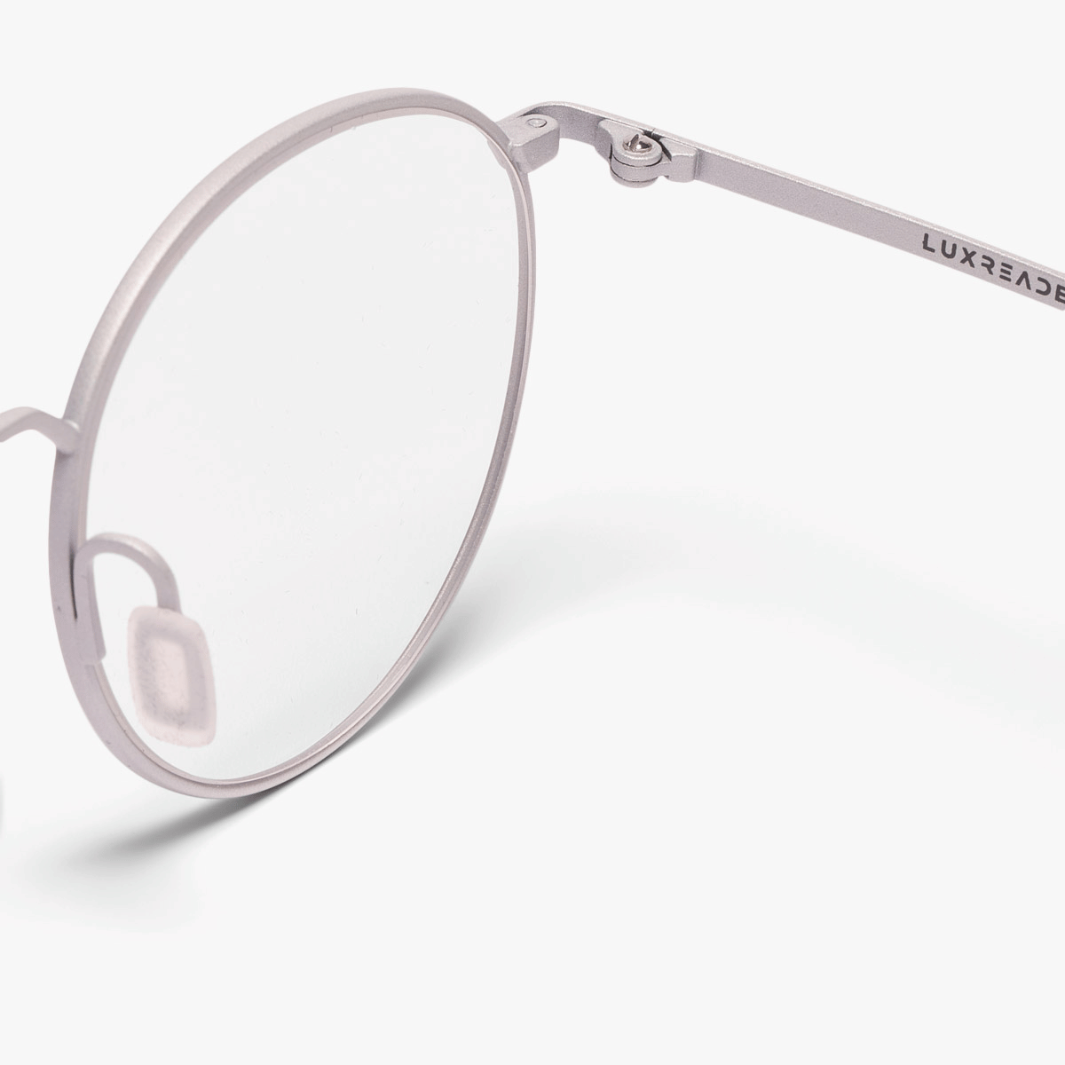 Luxreaders stylish Women's Silkeborg Steel Reading glasses. Made from Titanium in a Square shape.