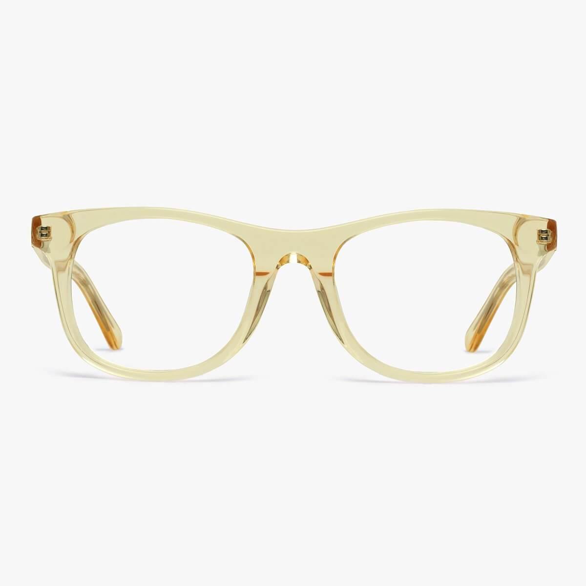 Luxreaders stylish Men's Malmö Crystal Lemon Reading glasses. Made from Acetate in a Square shape.
