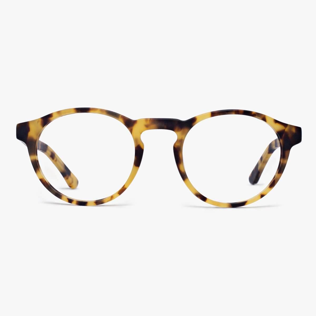 Luxreaders stylish Women's Trondheim Light Turtle Reading glasses. Made from Acetate in a Round shape.