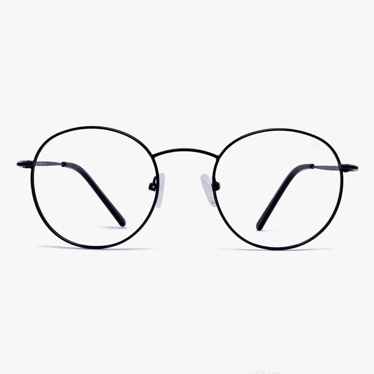 Luxreaders stylish Men's Tromsø Black Blue light glasses. Made from Stainless steel in a Round shape.
