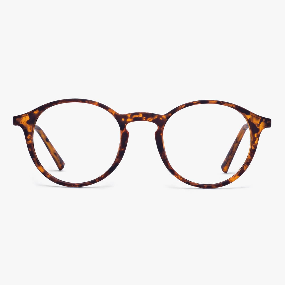 Luxreaders stylish Læsø Turtle Reading glasses. Made from Rubber in a Round shape.