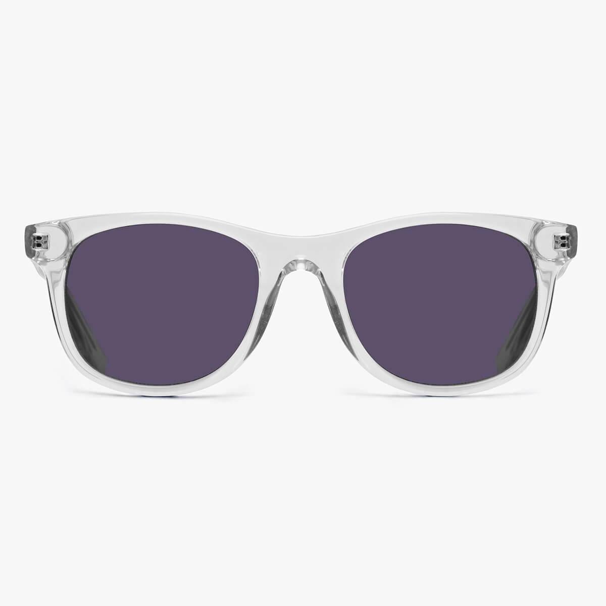 Luxreaders stylish Women's Malmö Crystal White Sunglasses. Made from Acetate in a Square shape.
