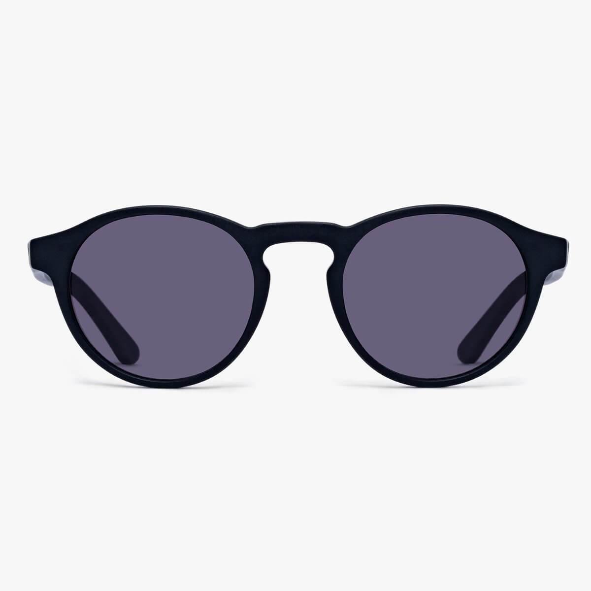 Luxreaders stylish Women's Trondheim Black Sunglasses. Made from Acetate in a Round shape.