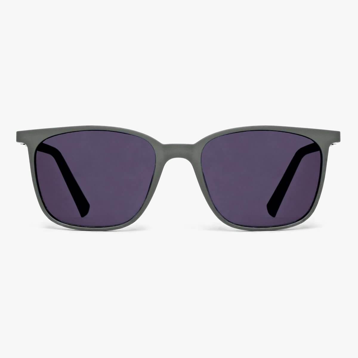 Fyn Dark Army square dark sunglasses with metal frame