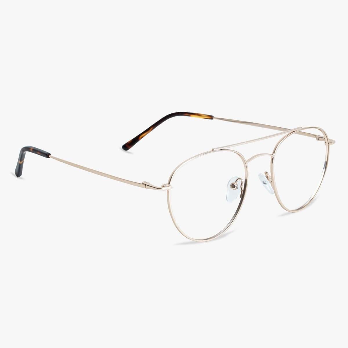 Göteborg Gold round metal frame glasses with thin gold temples