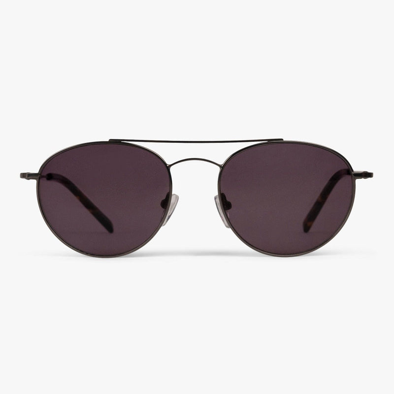 Göteborg Gun sunglasses with dark lenses and thin metal frames