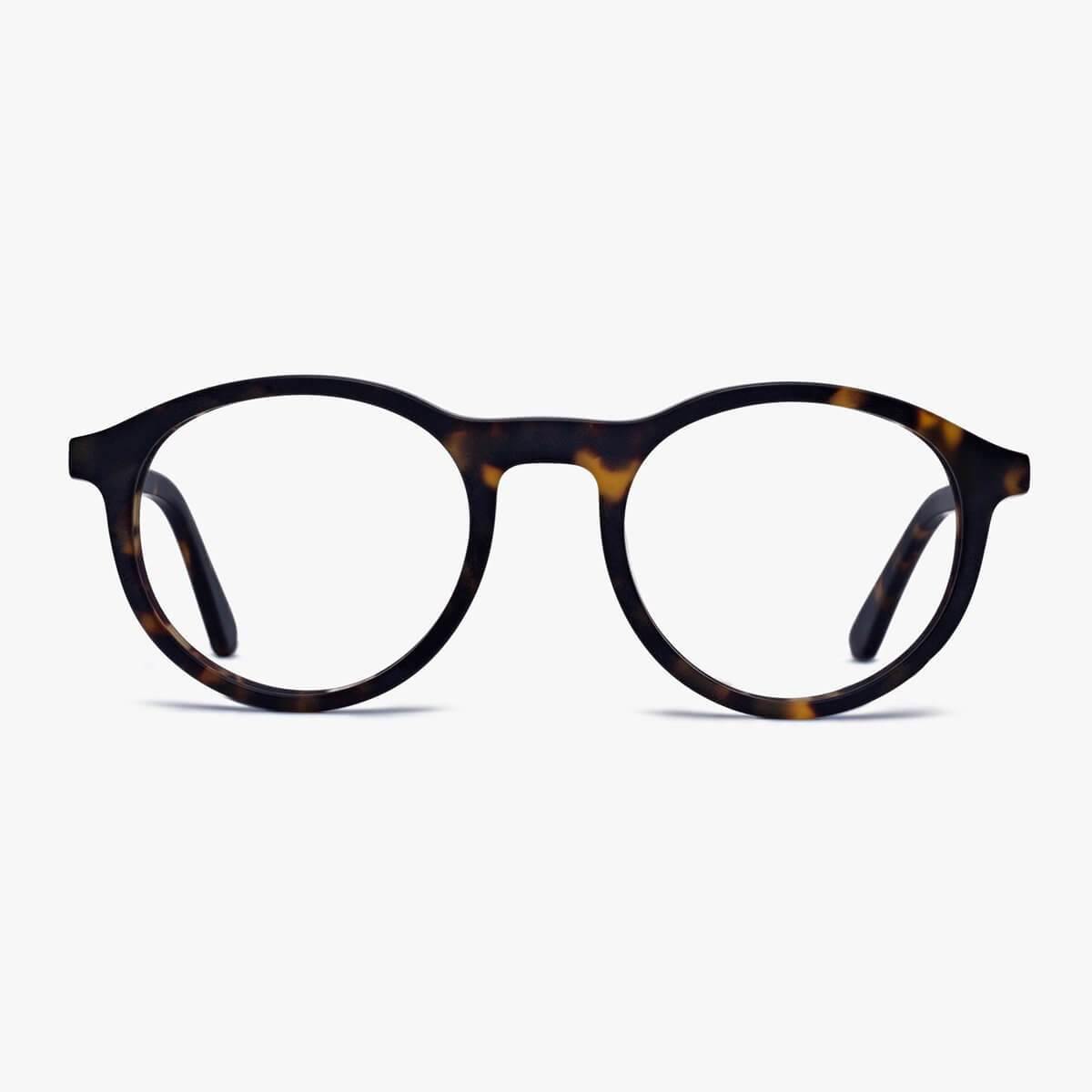 Løkken Dark Turtle glasses with round tortoise shell frame