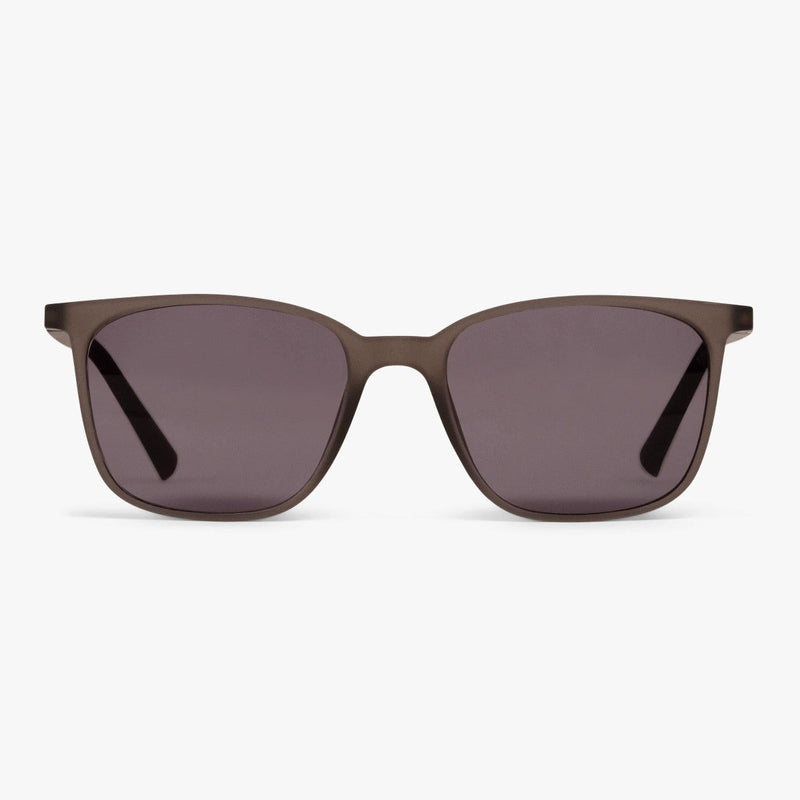 Men's Fyn Grey rectangular sunglasses with grey lenses