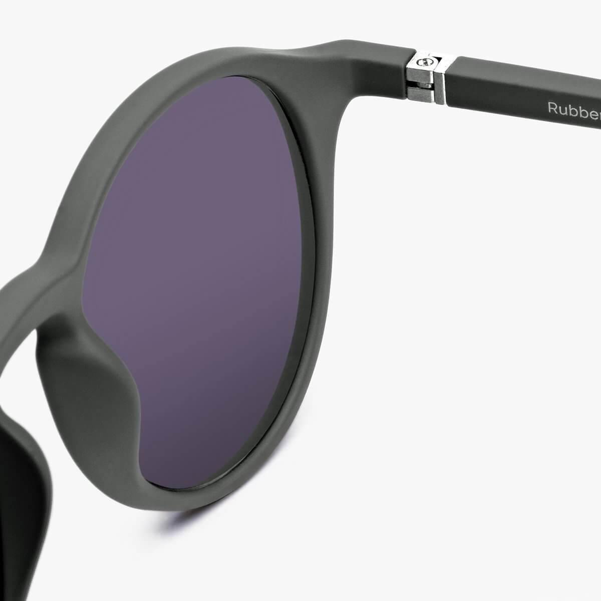 Men's Læsø Dark Army sunglasses with gray frame and purple lenses