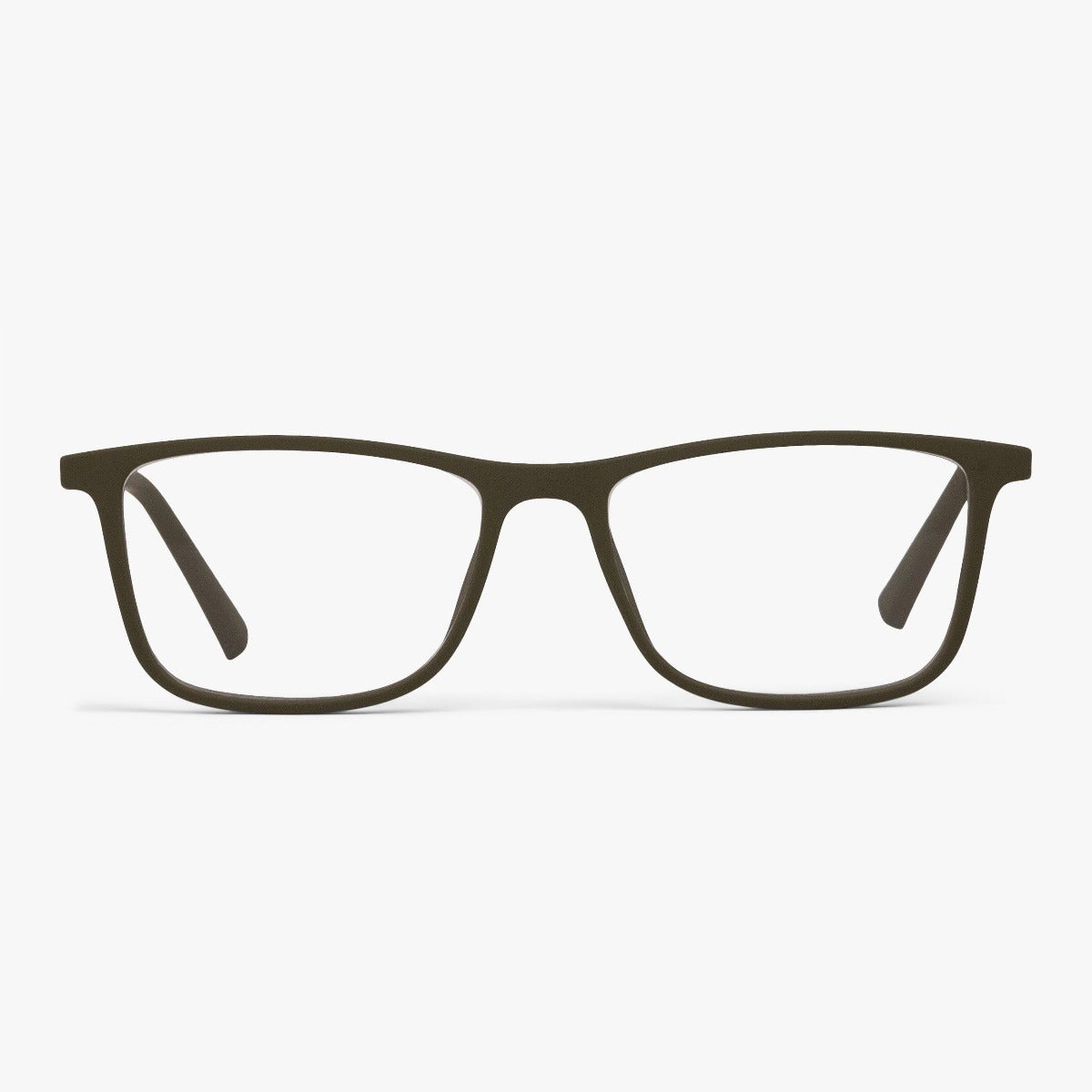 Skagen Dark Army rectangular glasses with dark green frame