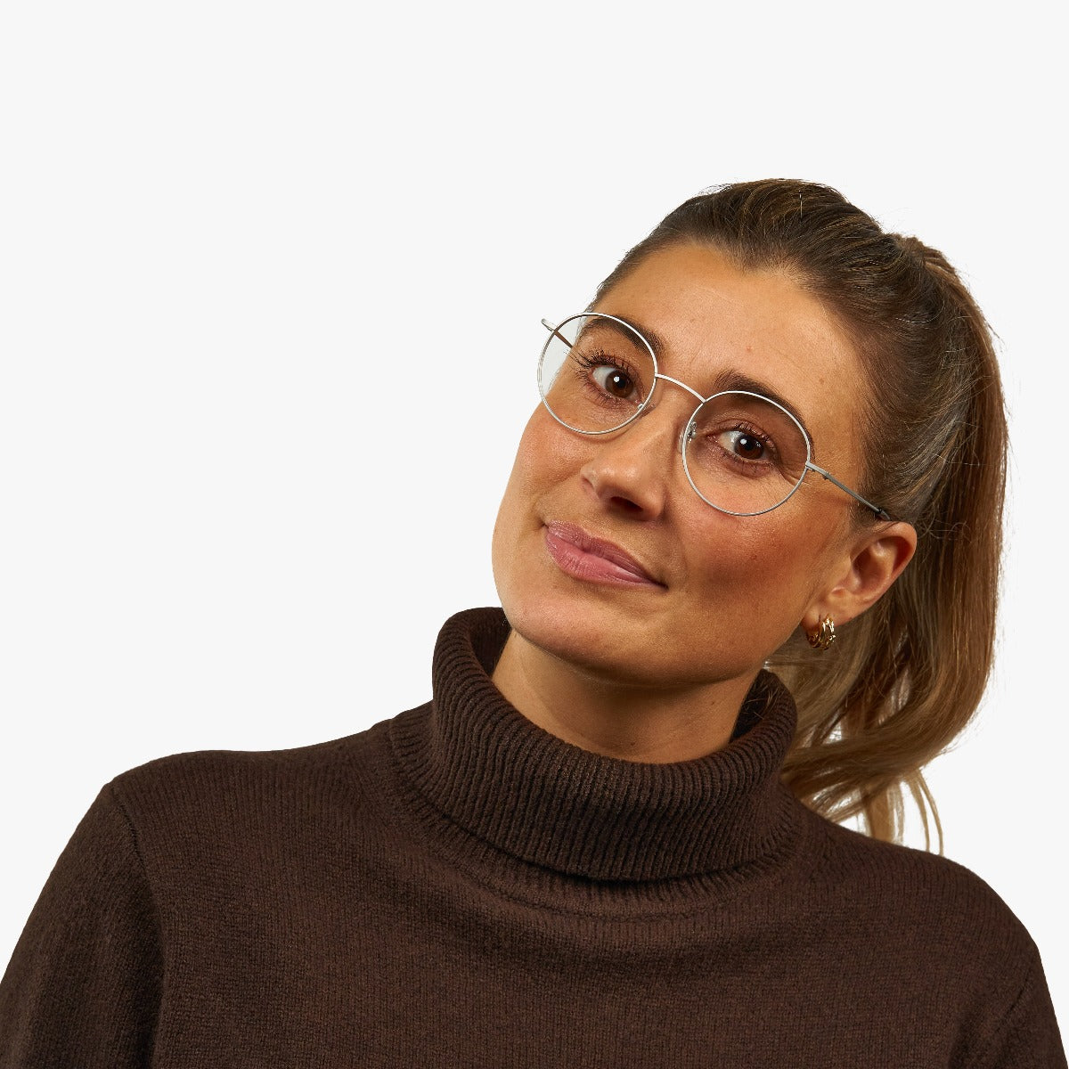 Person wearing Tromsø Steel glasses