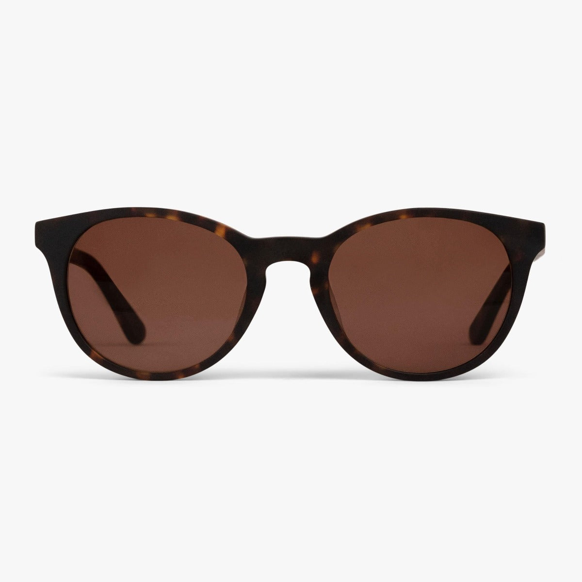 Women's Örebro dark turtle sunglasses with round lenses