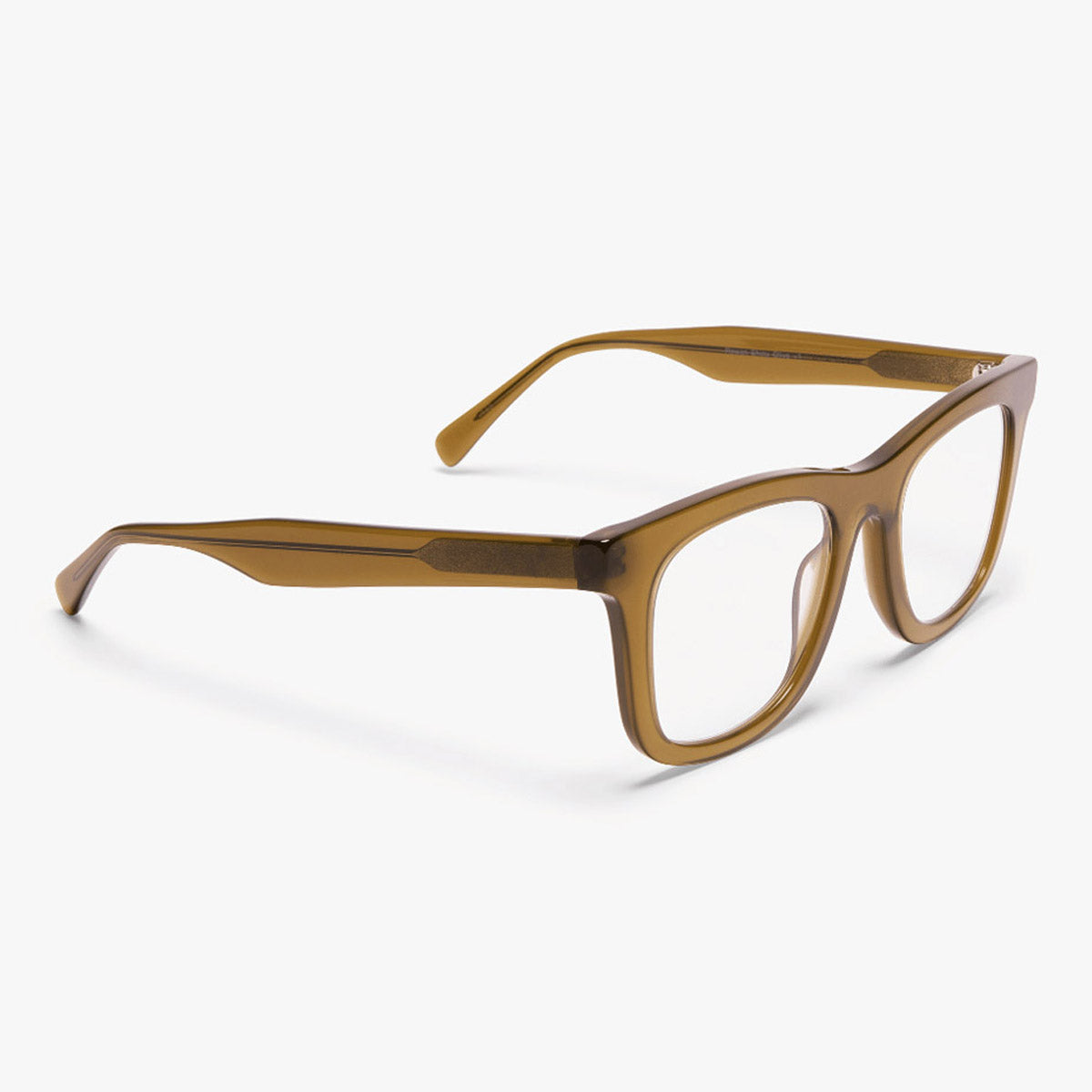 Women's Samsø Shiny Olive glasses with square olive acetate frame