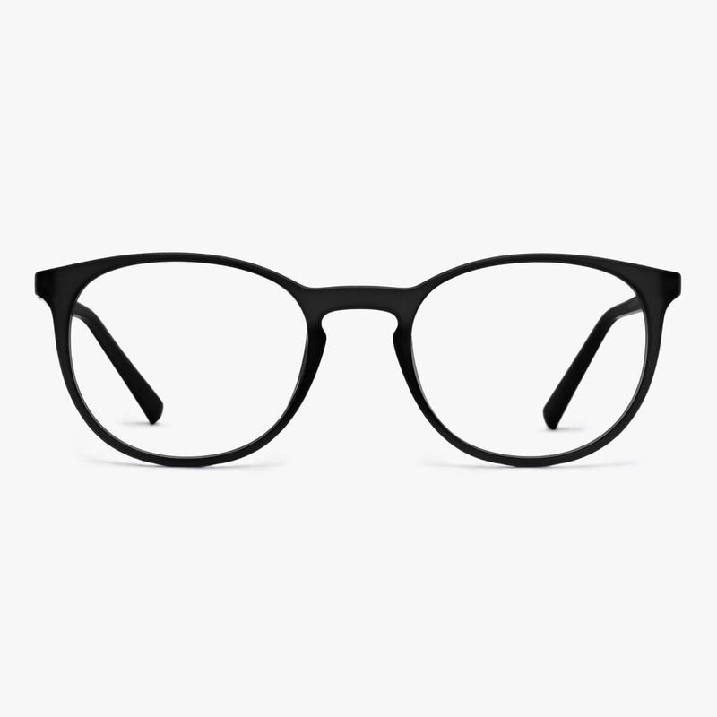 Women's Stockholm black reading glasses with round frames